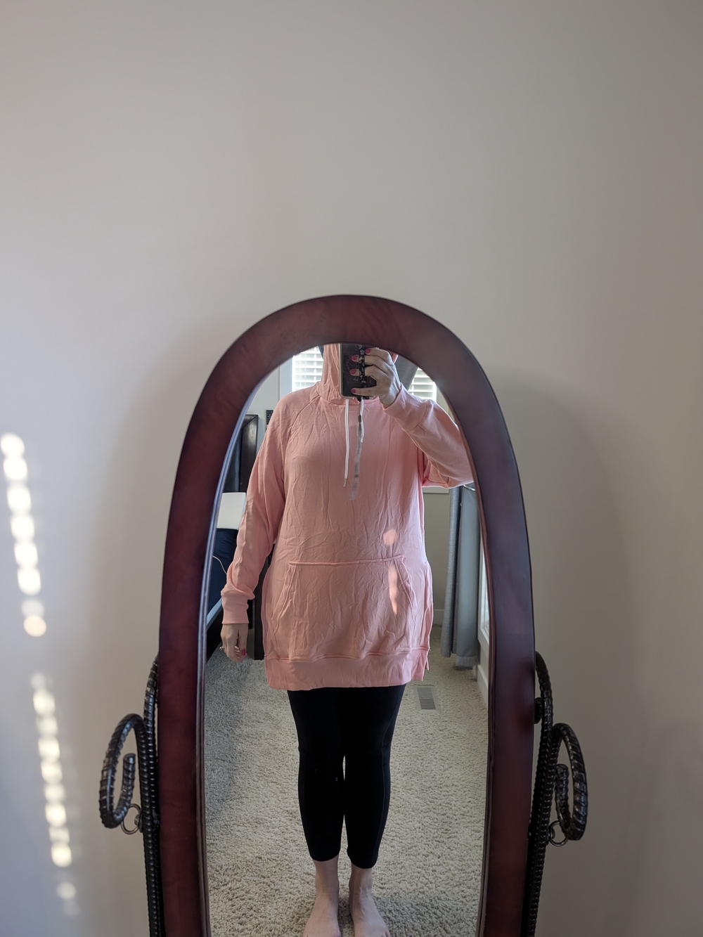 Pink Women's Pullover Hoodie Sweatshirt